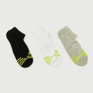 جوراب ورزشی زنانه کاپا Kappa Sport Socks (پک سه جفتی) سفید طوسی مشکی فسفری