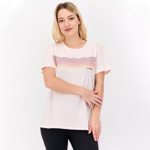 تیشرت ورزشی زنانه بروکس Brooks Distance Short Sleeve 2 گلبهی