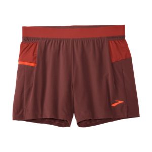 شورت ورزشی مردانه کشاله دار بروکس Brooks Sherpa 5 2-in-1 مسی کشمشی