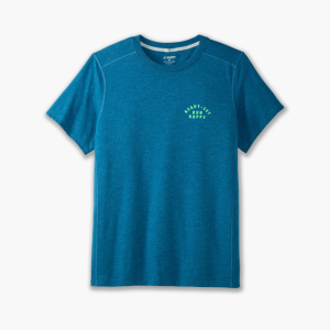 تیشرت ورزشی مردانه بروکس Brooks Distance short sleeve اقیانوسی
