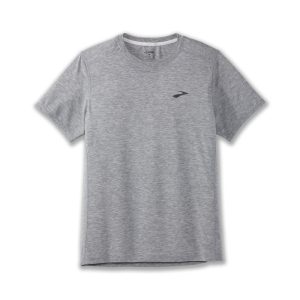 تیشرت ورزشی مردانه بروکس Brooks Distance short sleeve 01 طوسی