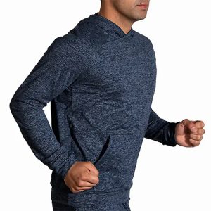 هودی ورزشی مردانه بروکس Brooks Luxe Hoodie آبی نفتی