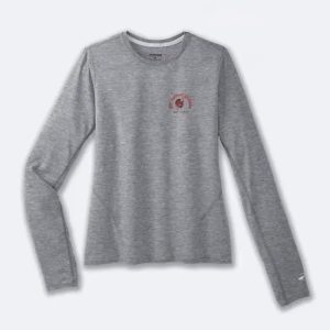 بلوز ورزشی زنانه بروکس Brooks Distance Long Sleeve 2 طوسی