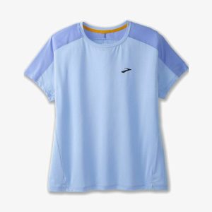 تیشرت ورزشی زنانه بروکس Brooks Sprint Free short sleeve آبی آسمانی