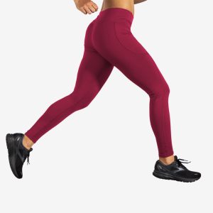 تایت ورزشی زنانه بروکس Brooks Moment Tight زرشکی
