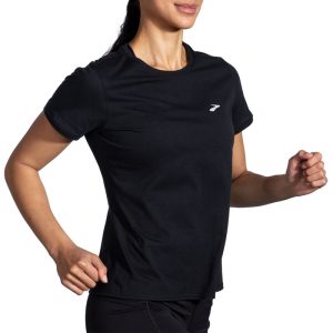 تیشرت ورزشی زنانه بروکس Brooks Distance Short Sleeve 2 مشکی