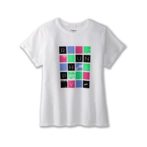 تیشرت ورزشی زنانه بروکس Brooks Distance Short Sleeve 2 سفید