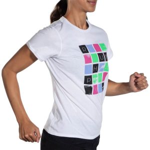 تیشرت ورزشی زنانه بروکس Brooks Distance Short Sleeve 2 سفید