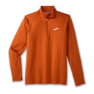 نیم زیپ ورزشی مردانه بروکس Brooks Dash ½ Zip 2 آجری