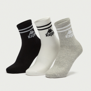 جوراب ورزشی زنانه کاپا Kappa Sport Socks 02 (پک سه جفتی) سفید طوسی مشکی