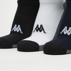جوراب ورزشی مردانه کاپا Kappa Sport Socks (پک سه جفتی) مشکی سفید سرمه ای خاکستری