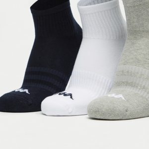 جوراب ورزشی مردانه کاپا Kappa Sport Socks 01 (پک سه جفتی) سرمه ای سفید طوسی