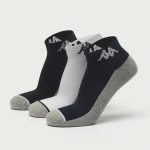 جوراب ورزشی مردانه کاپا Kappa Sport Socks (پک سه جفتی) مشکی سفید سرمه ای طوسی