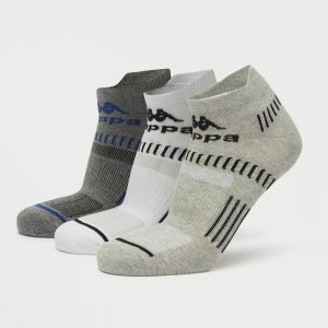 جوراب ورزشی مردانه کاپا Kappa Sport Socks (پک سه جفتی) سفید طوسی خاکستری