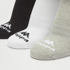 جوراب ورزشی مردانه کاپا Kappa Sport Socks 01 (پک سه جفتی) طوسی سفید مشکی