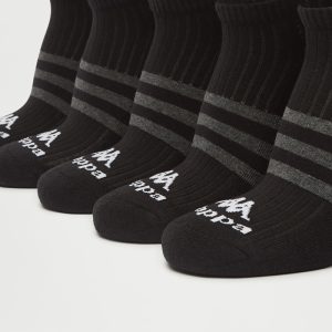 جوراب ورزشی مردانه کاپا Kappa Sport Socks (پک پنج جفتی) مشکی خاکستری