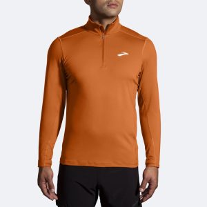 نیم زیپ ورزشی مردانه بروکس Brooks Dash ½ Zip 2 آجری