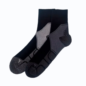 جوراب ورزشی کران Crane Sport Socks (پک دو جفتی) طوسی خاکستری مشکی