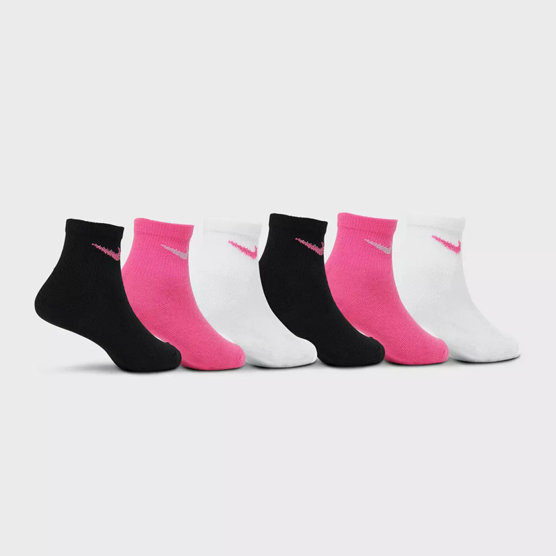 جوراب ورزشی زنانه نایک Nike Socks Pack (پک سه جفتی) مشکی سفید صورتی