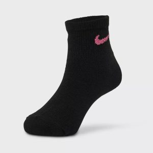جوراب ورزشی زنانه نایک Nike Socks Pack (پک سه جفتی) مشکی سفید صورتی