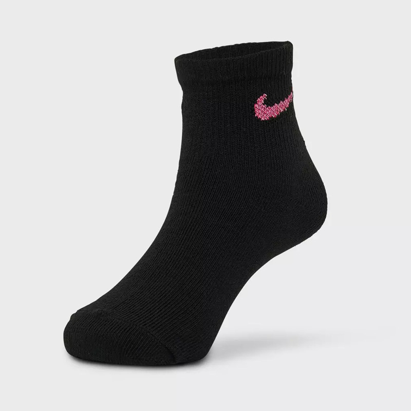 جوراب ورزشی زنانه نایک Nike Socks Pack (پک سه جفتی) مشکی سفید صورتی