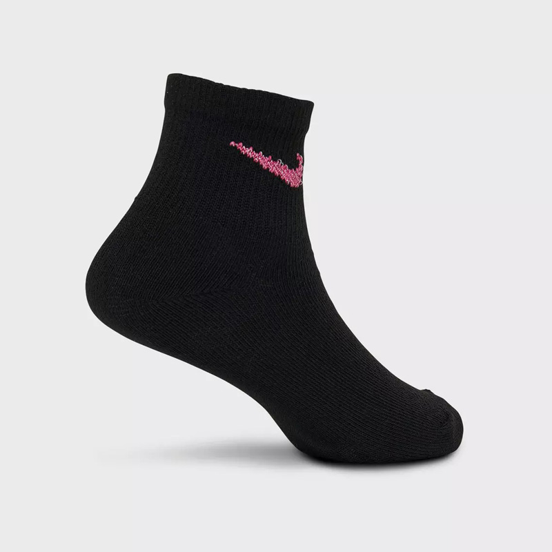 جوراب ورزشی زنانه نایک Nike Socks Pack (پک سه جفتی) مشکی سفید صورتی