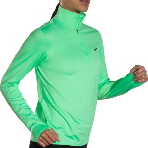 نیم زیپ ورزشی زنانه بروکس Brooks Dash ½ Zip سبز