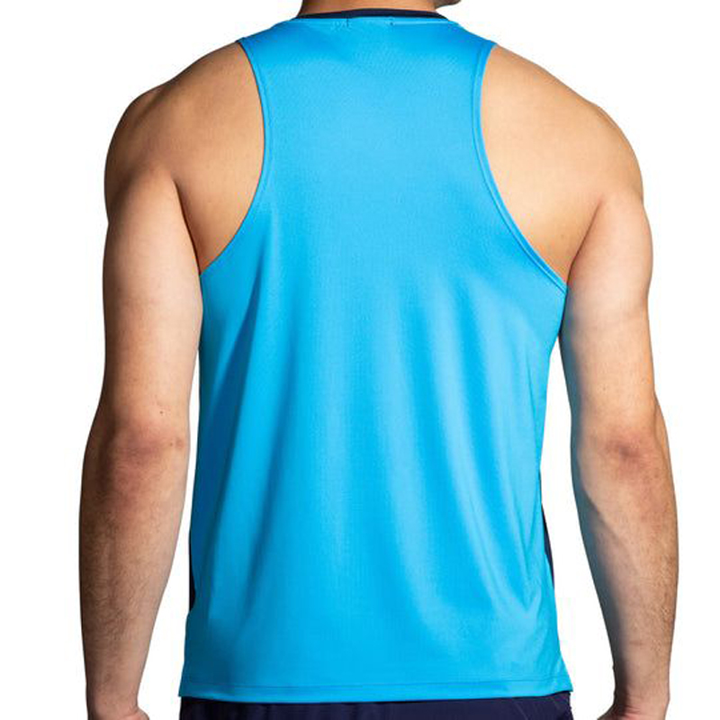 تاپ ورزشی مردانه بروکس Brooks Atmosphere Singlet آبی سرمه ای