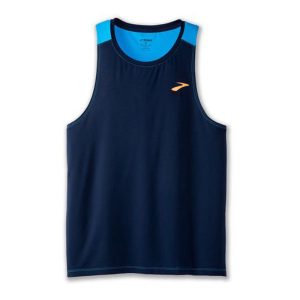 تاپ ورزشی مردانه بروکس Brooks Atmosphere Singlet آبی سرمه ای