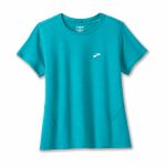 تیشرت ورزشی زنانه بروکس Brooks Distance Short Sleeve 2 سبز آبی