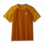 تیشرت ورزشی مردانه بروکس Brooks Atmosphere short sleeve قهوه ای خردلی
