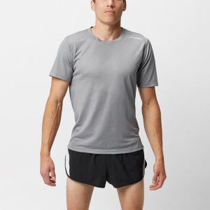 تیشرت ورزشی مردانه بروکس Brooks Podium Short Sleeve 01 طوسی