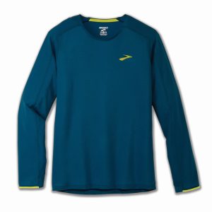 بلوز ورزشی مردانه بروکس Brooks Atmosphere Long Sleeve اقیانوسی
