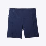 شورت تایت ورزشی زنانه بروکس Brooks Moment 5 short Tight 01 سرمه ای