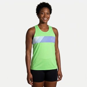 تاپ ورزشی زنانه بروکس Brooks Distance Tank 2 01 سبز