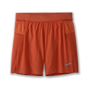 شورت ورزشی مردانه کشاله دار بروکس Brooks Sherpa 7 2-in-1 01 آجری