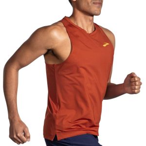 تاپ ورزشی مردانه بروکس Brooks Atmosphere Singlet 2 آجری