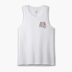 تاپ ورزشی مردانه بروکس Brooks Distance Tank 2 سفید