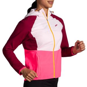 بادگیر ورزشی زنانه بروکس Brooks Canopy Jacket صورتی زرشکی