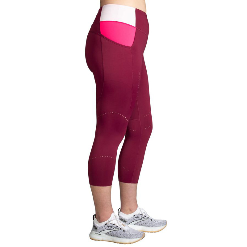 تایت ورزشی زنانه بروکس Brooks Method 3/4 Tight زرشکی