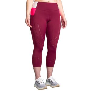 تایت ورزشی زنانه بروکس Brooks Method 3/4 Tight زرشکی