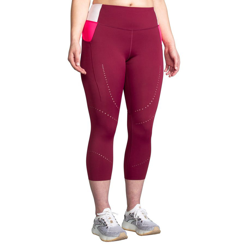 تایت ورزشی زنانه بروکس Brooks Method 3/4 Tight زرشکی