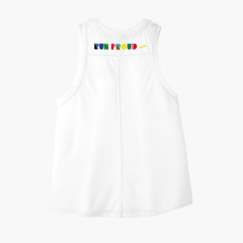 تاپ ورزشی زنانه بروکس Brooks Distance Graphic Tank سفید طرح دار