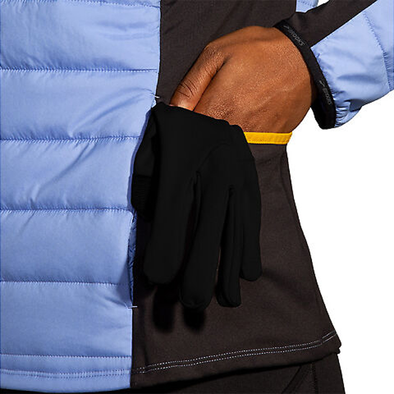 کاپشن ورزشی زنانه بروکس Brooks shield Hybrid Jacket 2 آبی