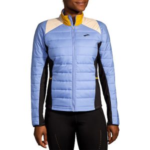 کاپشن ورزشی زنانه بروکس Brooks shield Hybrid Jacket 2 آبی