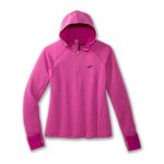 نیم زیپ ورزشی زنانه بروکس Brooks Notch Thermal Hoodie 2 صورتی