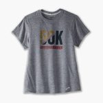 تیشرت ورزشی زنانه بروکس Brooks Distance Graphic SS طوسی