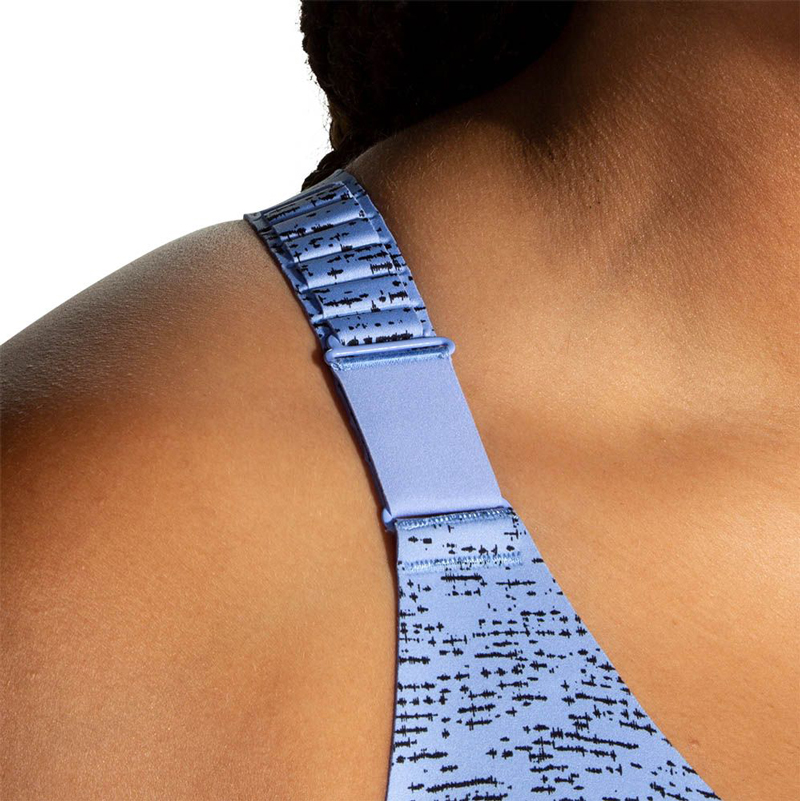 نیم تنه ورزشی بروکس Brooks Dare Racerback run bra 2 آبی طرح دار