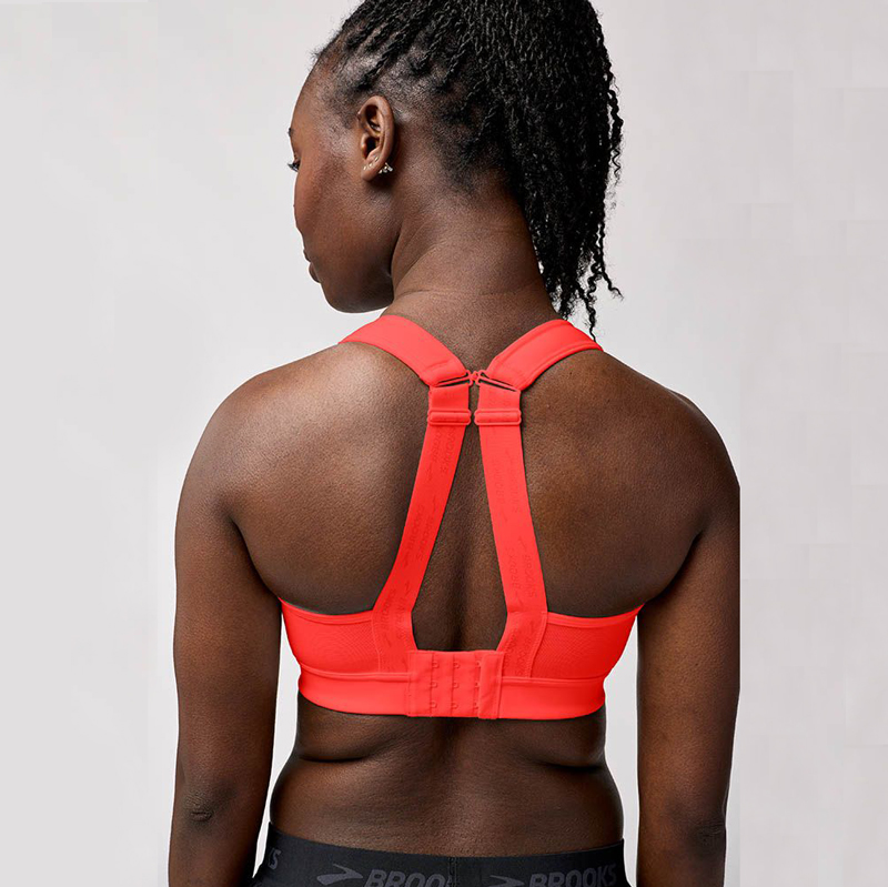نیمتنه ورزشی بروکس Brooks Convertible 2 bra صورتی شبرنگی