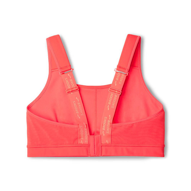 نیمتنه ورزشی بروکس Brooks Convertible 2 bra صورتی شبرنگی